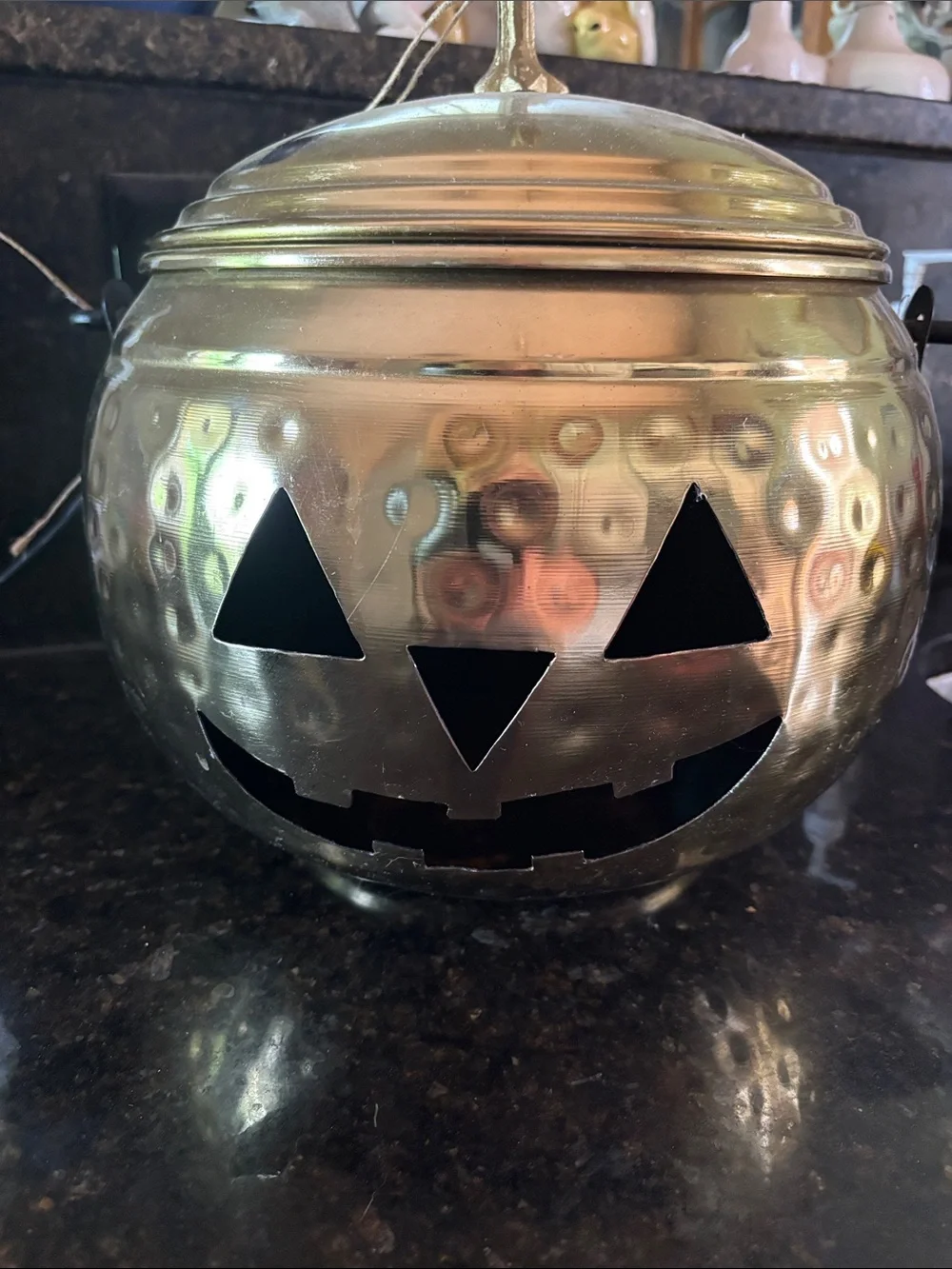 Metallic Gold Jack-O'-Lantern